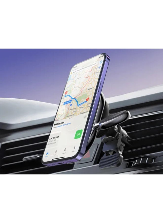 ليفيلو شاحن سيارة لاسلكي مغناطيسي 2 في 1 من ليفيلو سيينا مع شاحن ساعة أبل قابل للفصل. - Image 4